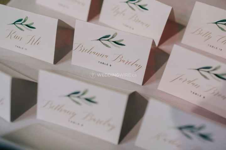 Tented Escort Cards