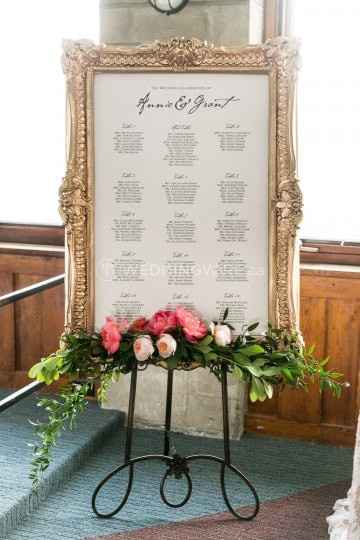 Large Gold Framed Seating Chart