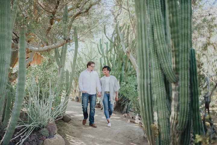 Palm Springs Cactus Engagement Shoot