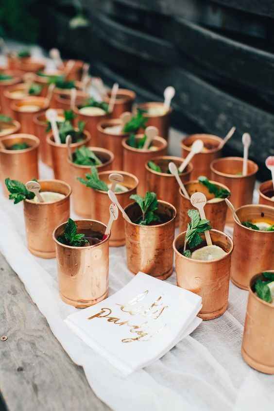 Signature Cocktails - Moscow Mules in Copper Cups