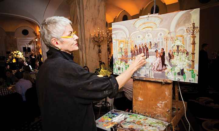 Live Painter Wedding Reception Painting
