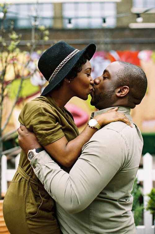 Fun Engagement Kissing Photo
