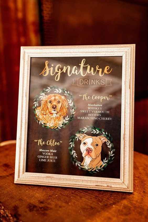 Personalized Dog Signature Drink Sign
