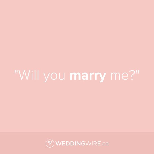 Who said it? - "Will you marry me?" 1