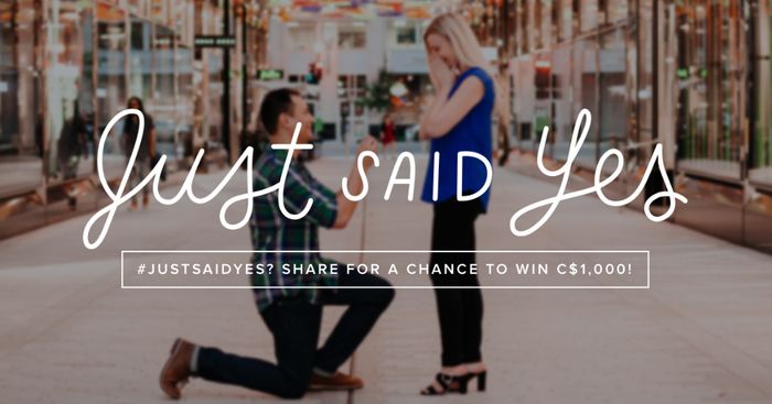 #JustSaidYes? Share for a chance to win $1,000! 1