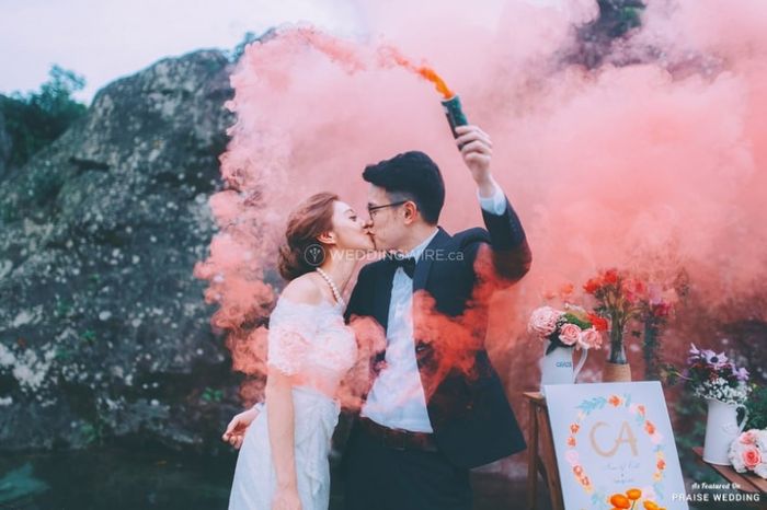 What colours are you using in your wedding decor? 2
