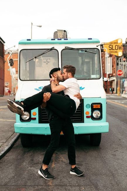 Fun Food Truck Casual Engagement Photo