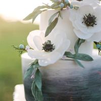 Anemone ombre cake - via Style Me Pretty