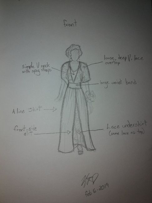 Drew my dream dress... Your thoughts? 1