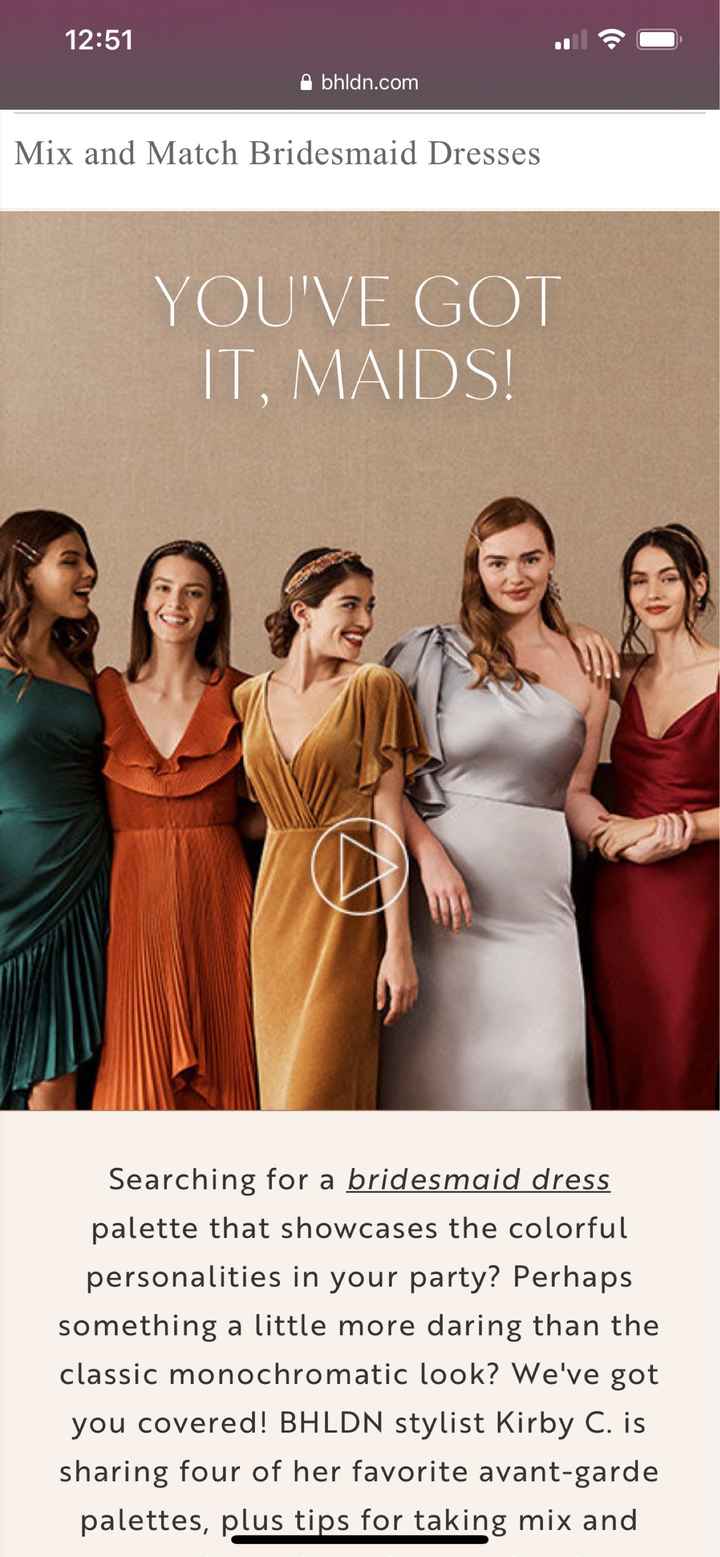 Let's talk mis-matched bridesmaids! - 1