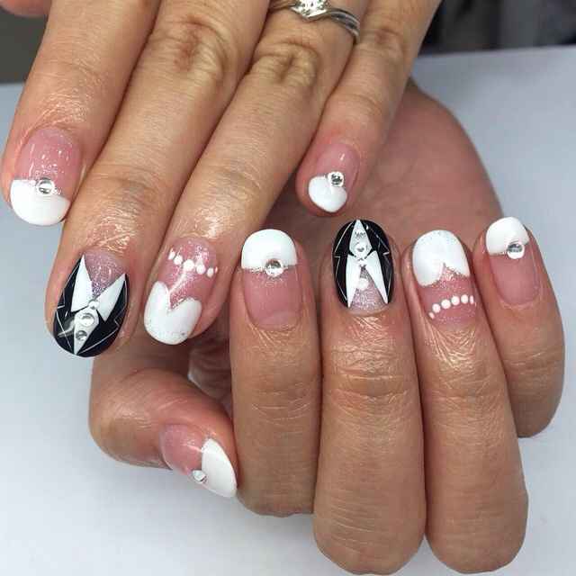 tuxedo nail art - 2