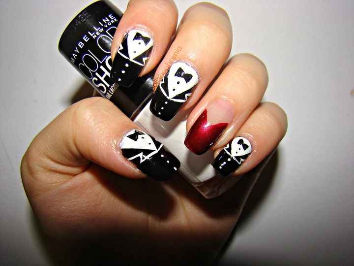 tuxedo nail art - 4
