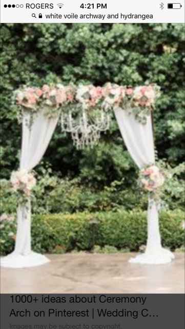 Archway for the ceremony