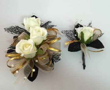 Choice two for corsage and boutonniere