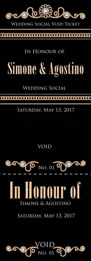 Sample of Void Wedding Social Ticket