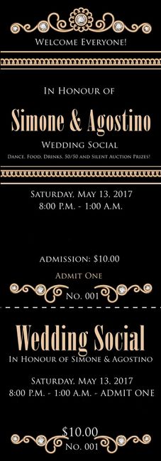 Wedding social ticket