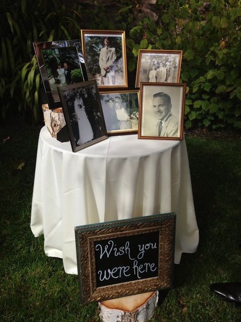 Table Of Photos of lost loved ones