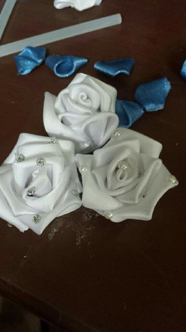 Making all my flowers out of satin! 1