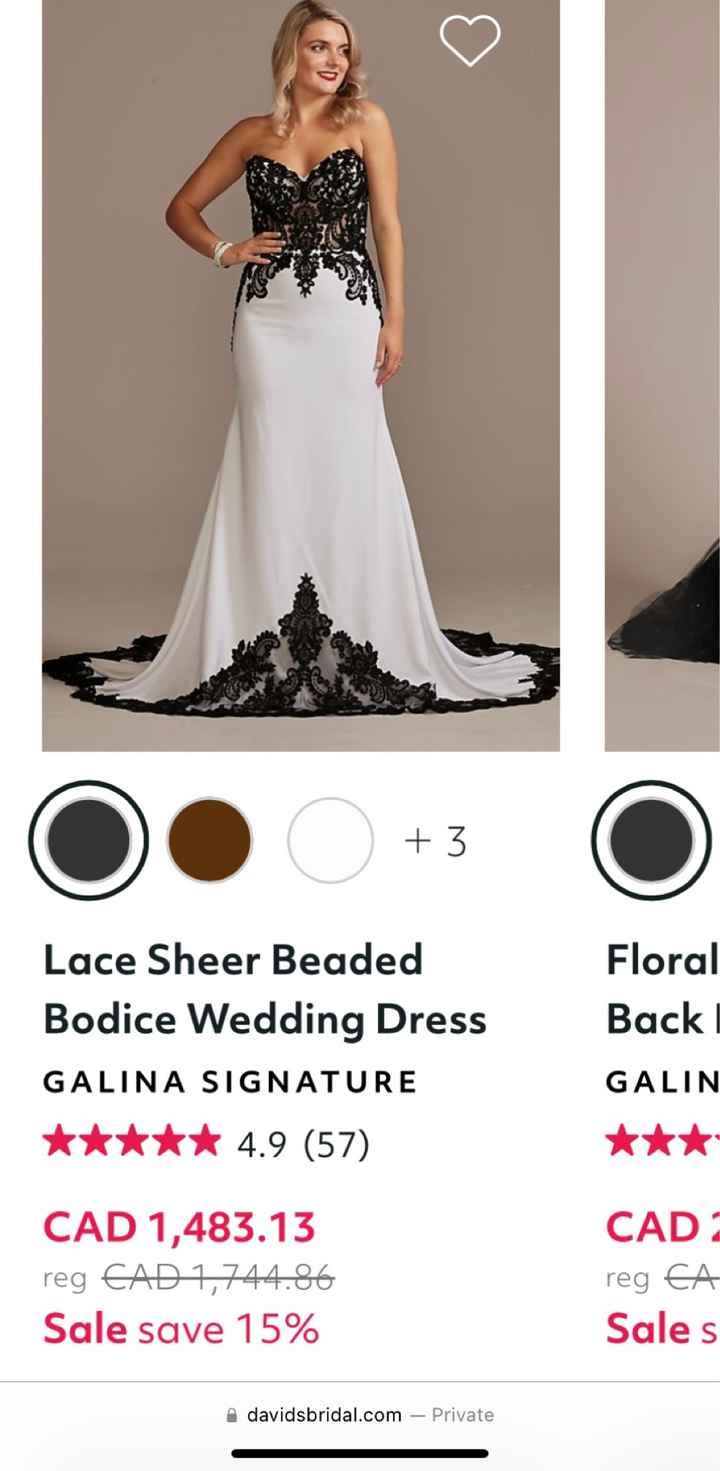 White gown with black lace? - 2
