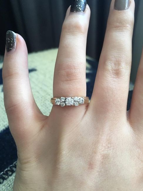 Wedding band for high profile 7-diamond engagement ring - 1