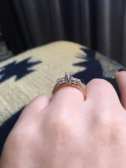 Wedding band for high profile 7-diamond engagement ring - 2