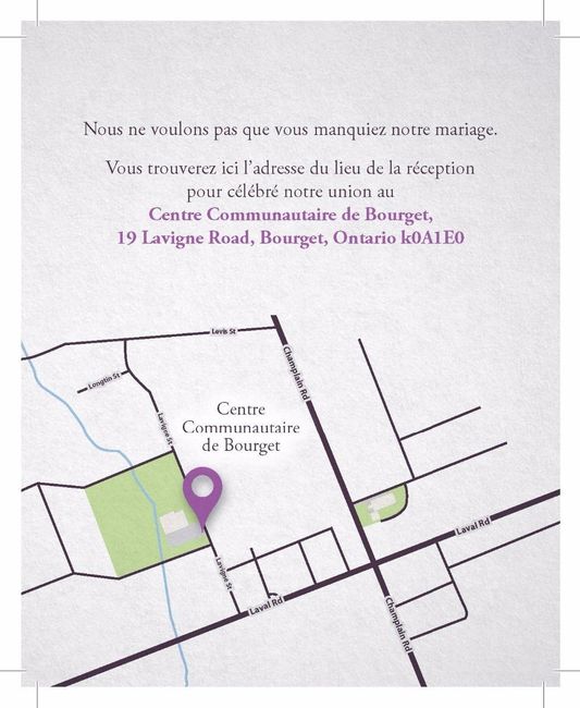 Invitation Réception - Map