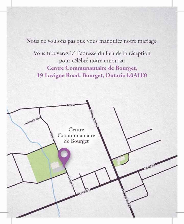 Invitation Réception - Map