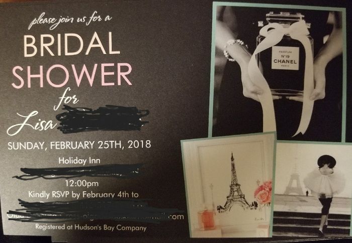 Vista Print invitations. 1