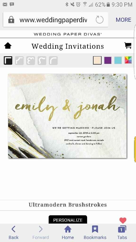 Wedding invites - 1