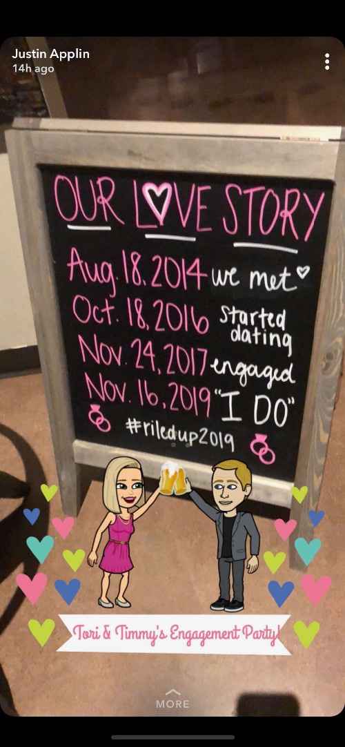 Chalkboard sign w/ snapchat filter!