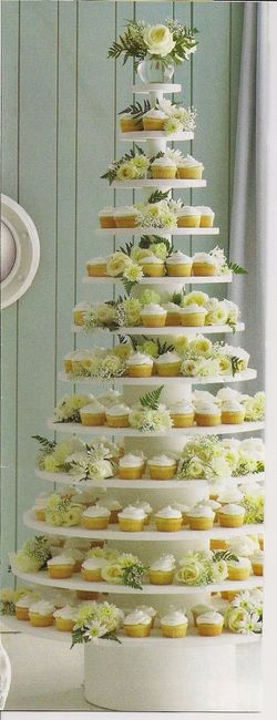 Yellow floral cupcake stand