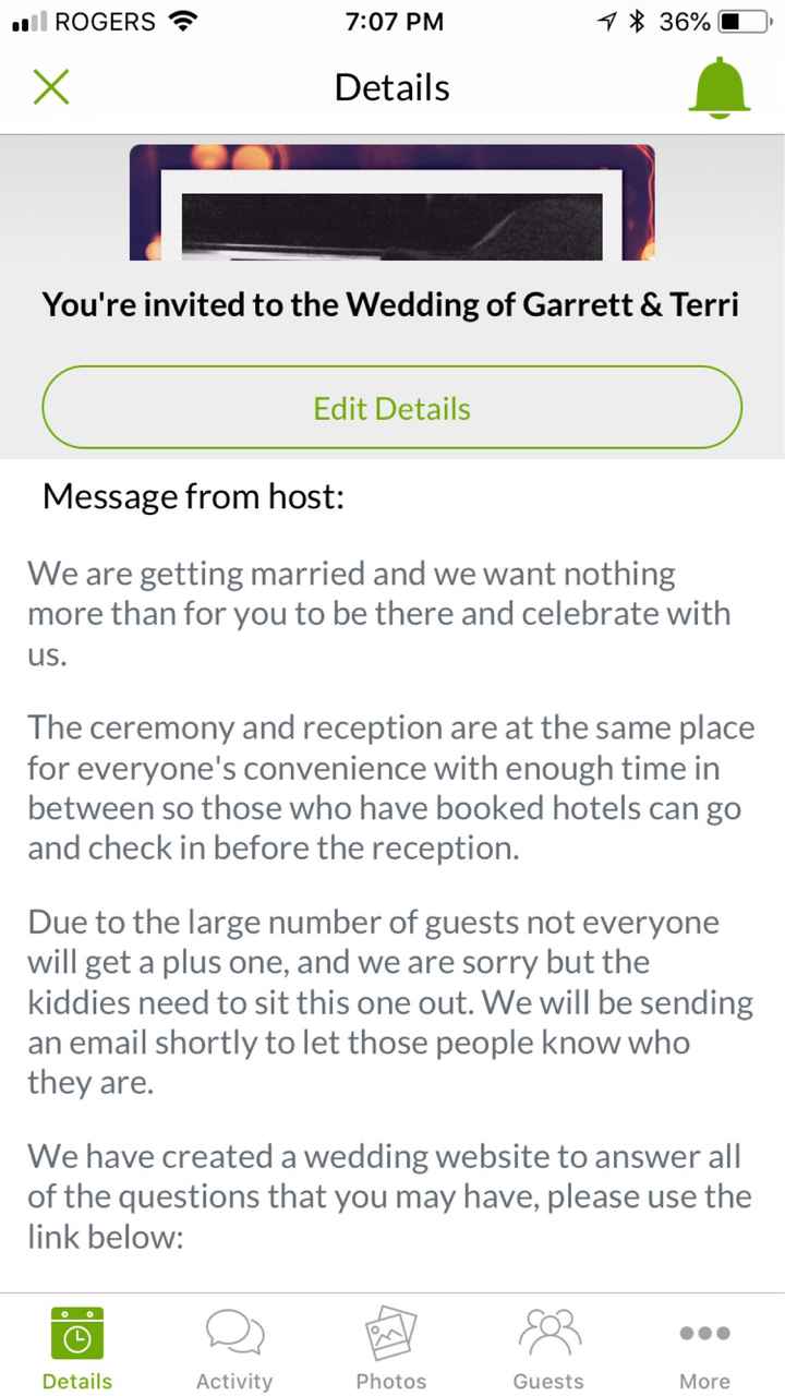 Invites/plus-ones - 1