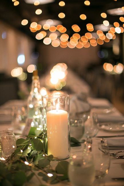 String lights in the greenery!