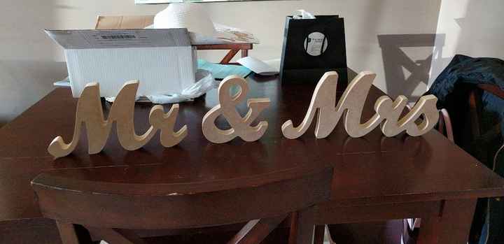 Mr & Mrs Head Table Decor 