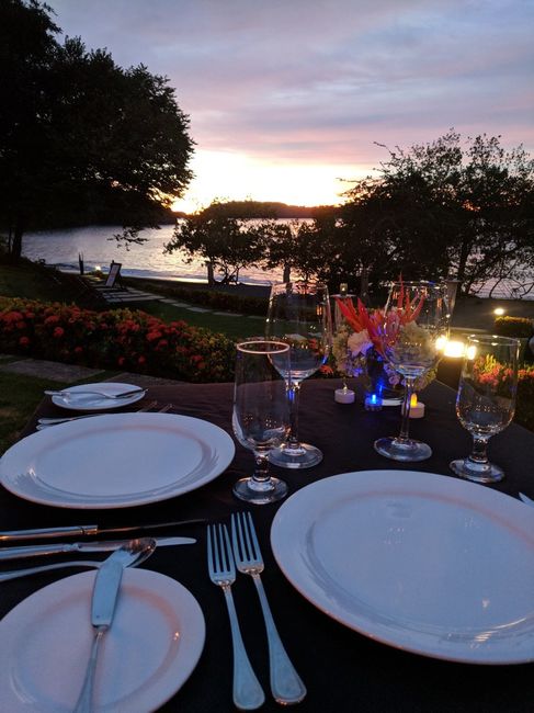 Romantic dinner on the beach