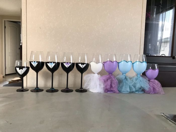 Bridal party glasses