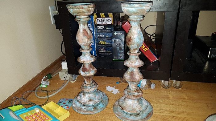 diy 1950s Fallout Candle Holders 7