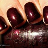 very vampy darker burgundy (opi black cherry chutney)
