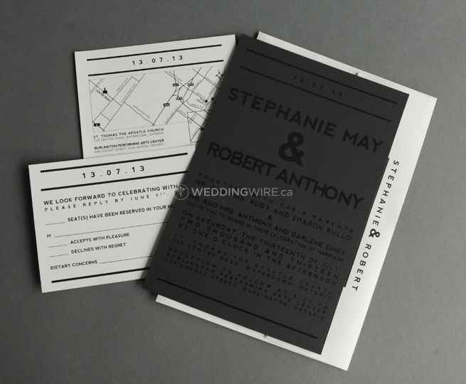 black invitations
