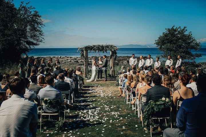guests at ceremony outdoors