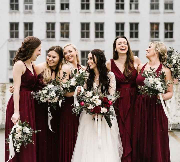 Burgundy Bridesmaids Look 