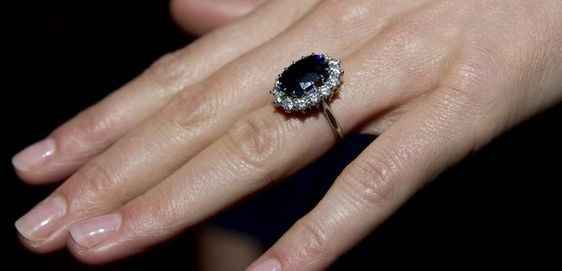 The late Diana, Princess of Wales & Catherine, Duchess of Cambridge engagement ring