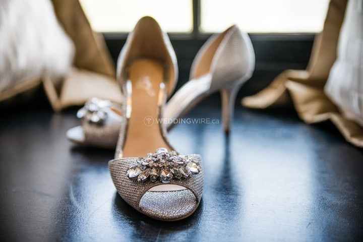 pretty wedding heels with jewel detail