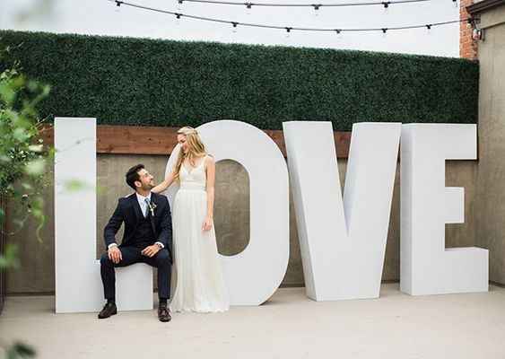 love large letters for wedding decor