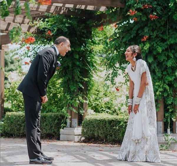 wedding first look bride and groom
