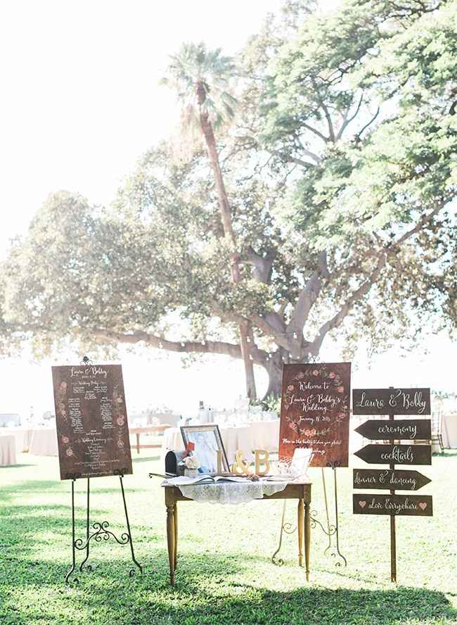 signage at a wedding