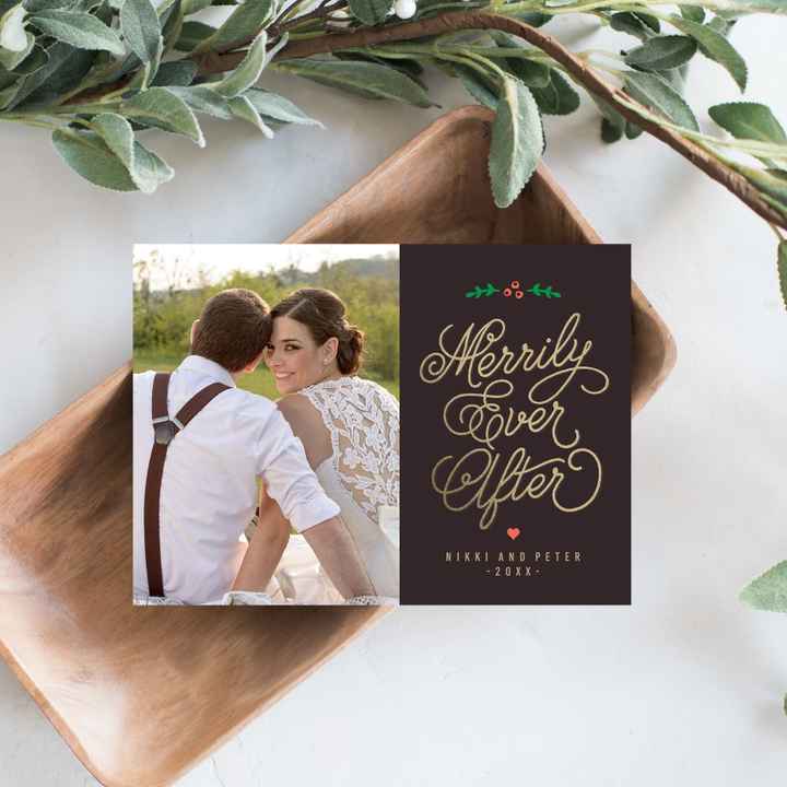 newlywed holiday card