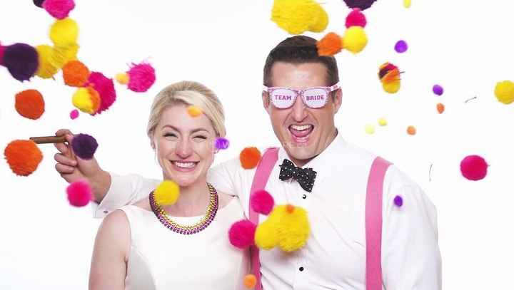 slow-mo video booth, wedding entertainment, colorful 