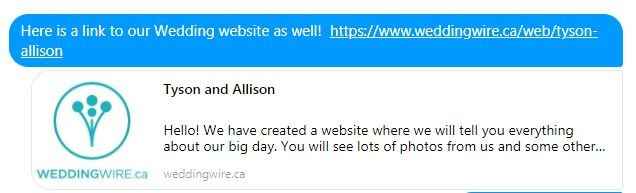 Facebook message - Link