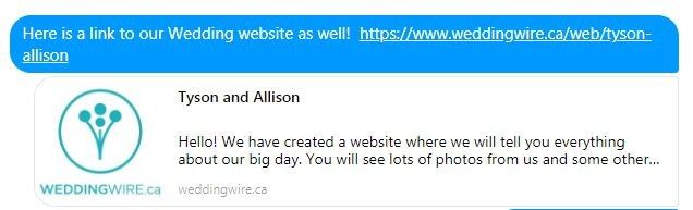 Facebook message - Link